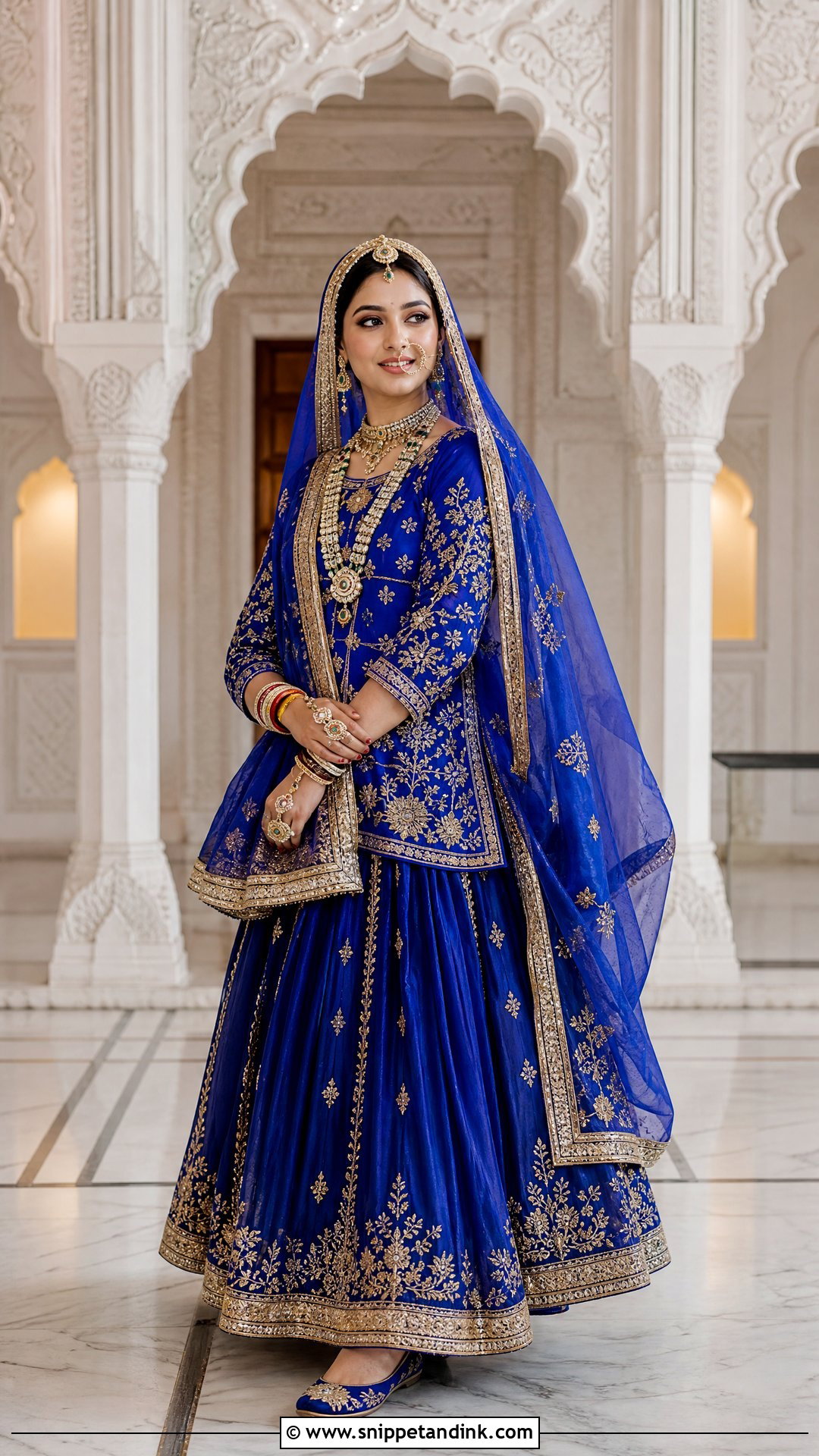 Royal Blue Rajputi Bridal Look - Snippet and Ink - 20 Rajputi Bridal Look Ideas