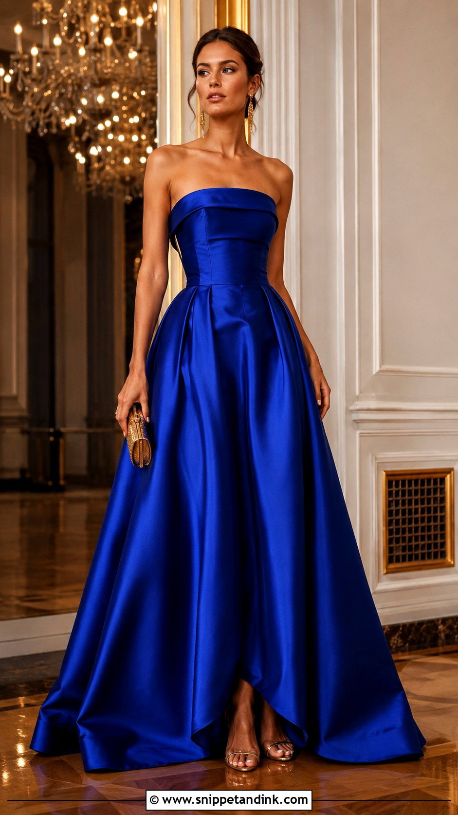 Royal Blue Satin Ball Gown - Snippet and Ink - 20 Ball Gown Blue Ideas