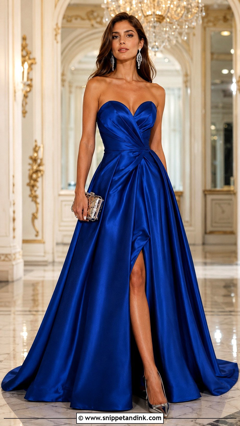 Royal Blue Satin Ballgown - Snippet and Ink - 20 Blue Ballgown Ideas