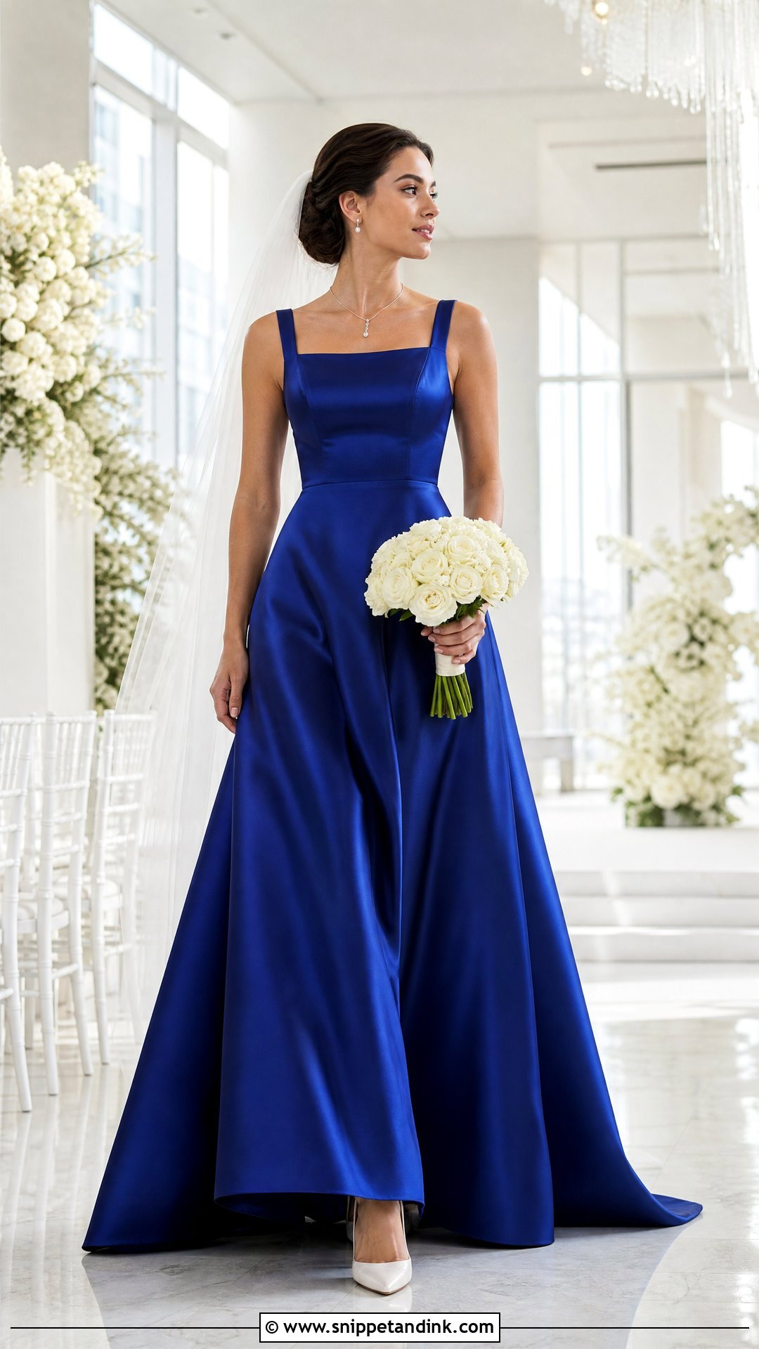 Royal Blue Satin Wedding Dress - Snippet and Ink - 20 Royal Blue Wedding Dresses