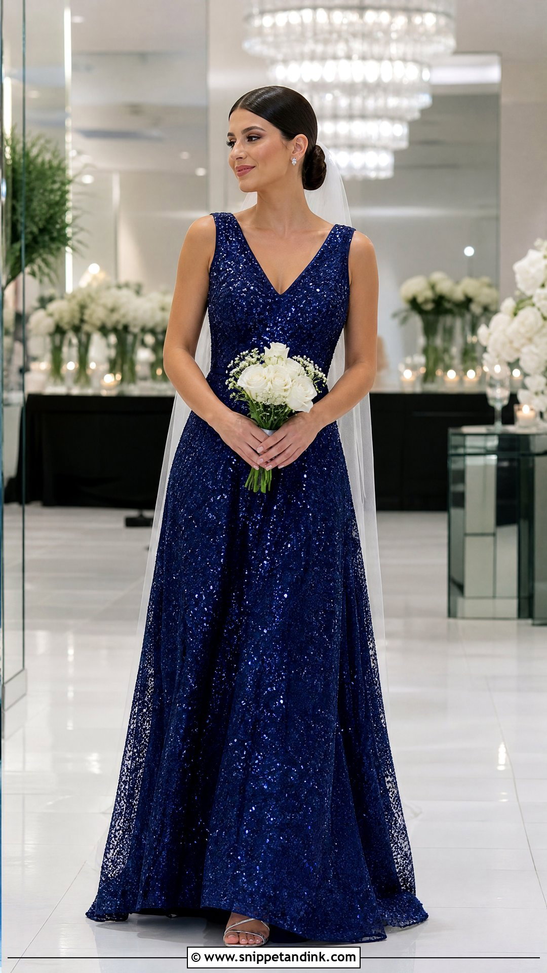 Royal Blue Sequin Wedding Dress - Snippet and Ink - 20 Royal Blue Wedding Dresses