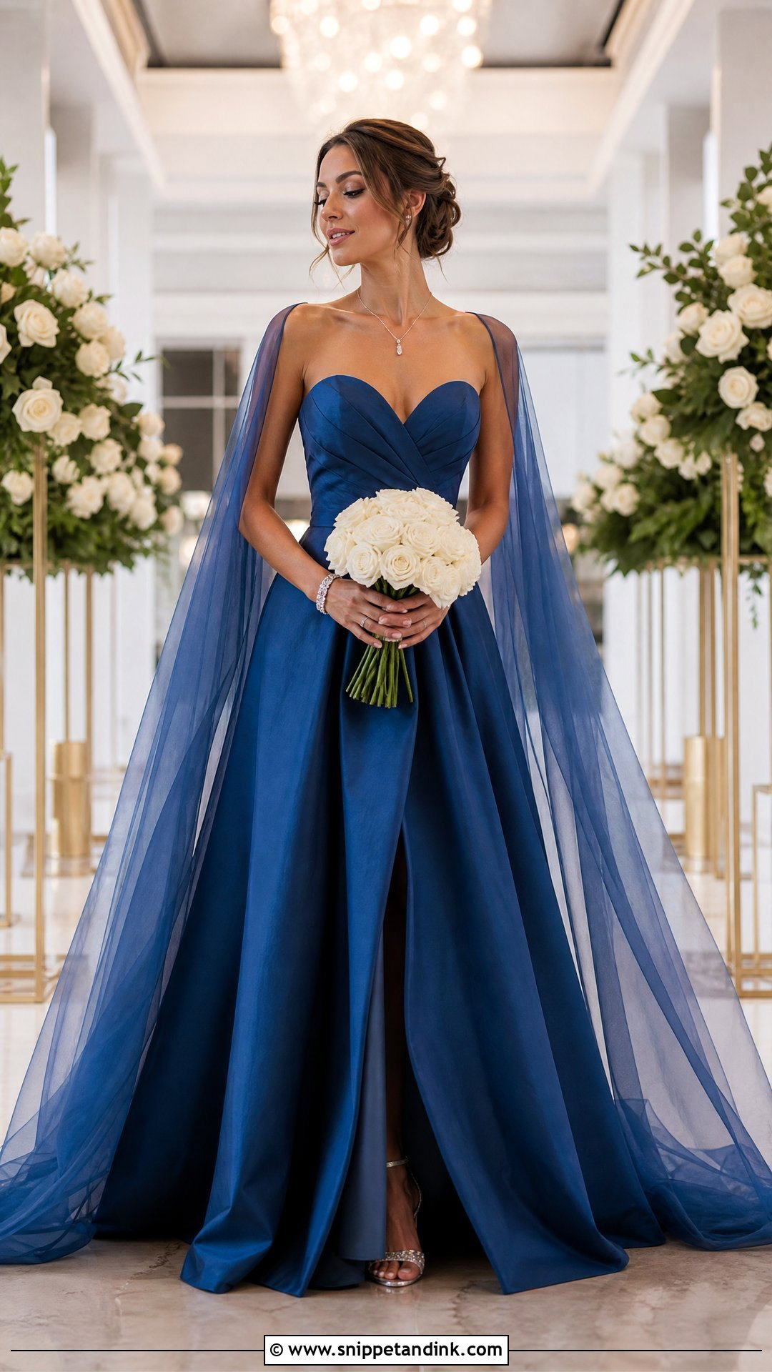 Royal Blue Strapless Wedding Dress - Snippet and Ink - 20 Royal Blue Wedding Dresses