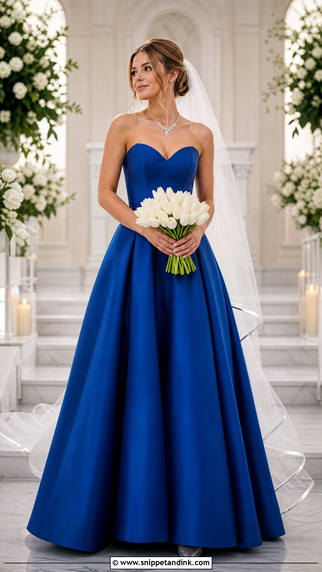 Royal Blue Strapless Wedding Dress - Snippet and Ink - 20 Royal Blue Wedding Dress the Bride Ideas