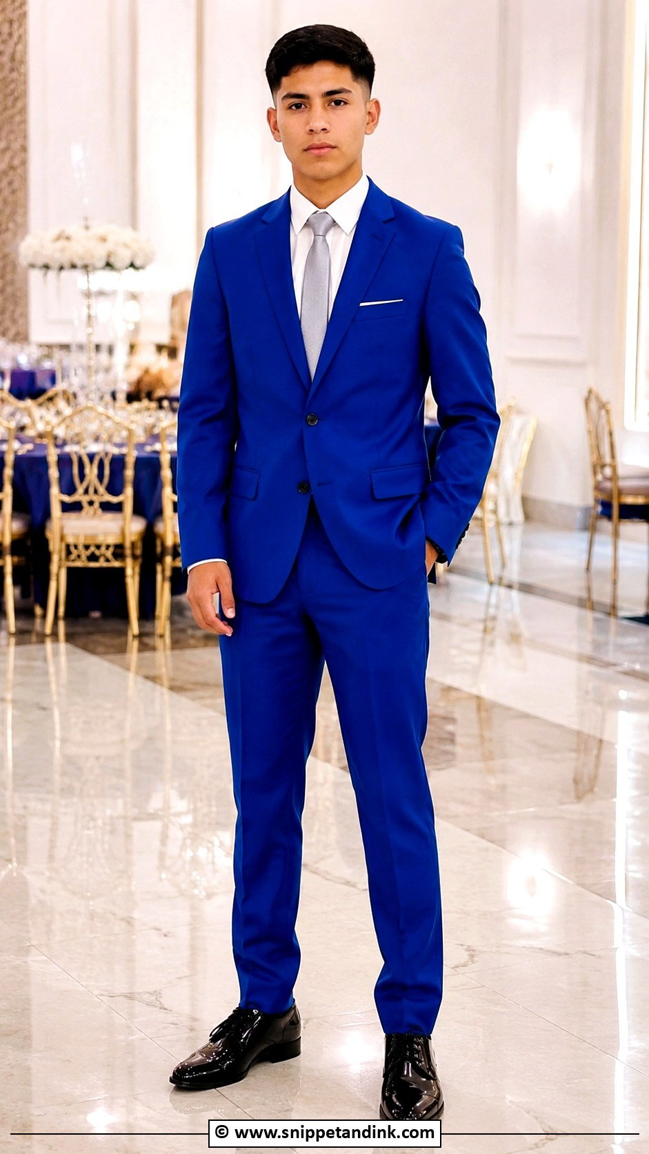 Royal Blue Suit Chambelanes Outfit - Snippet and Ink - 25 Chambelanes Outfits