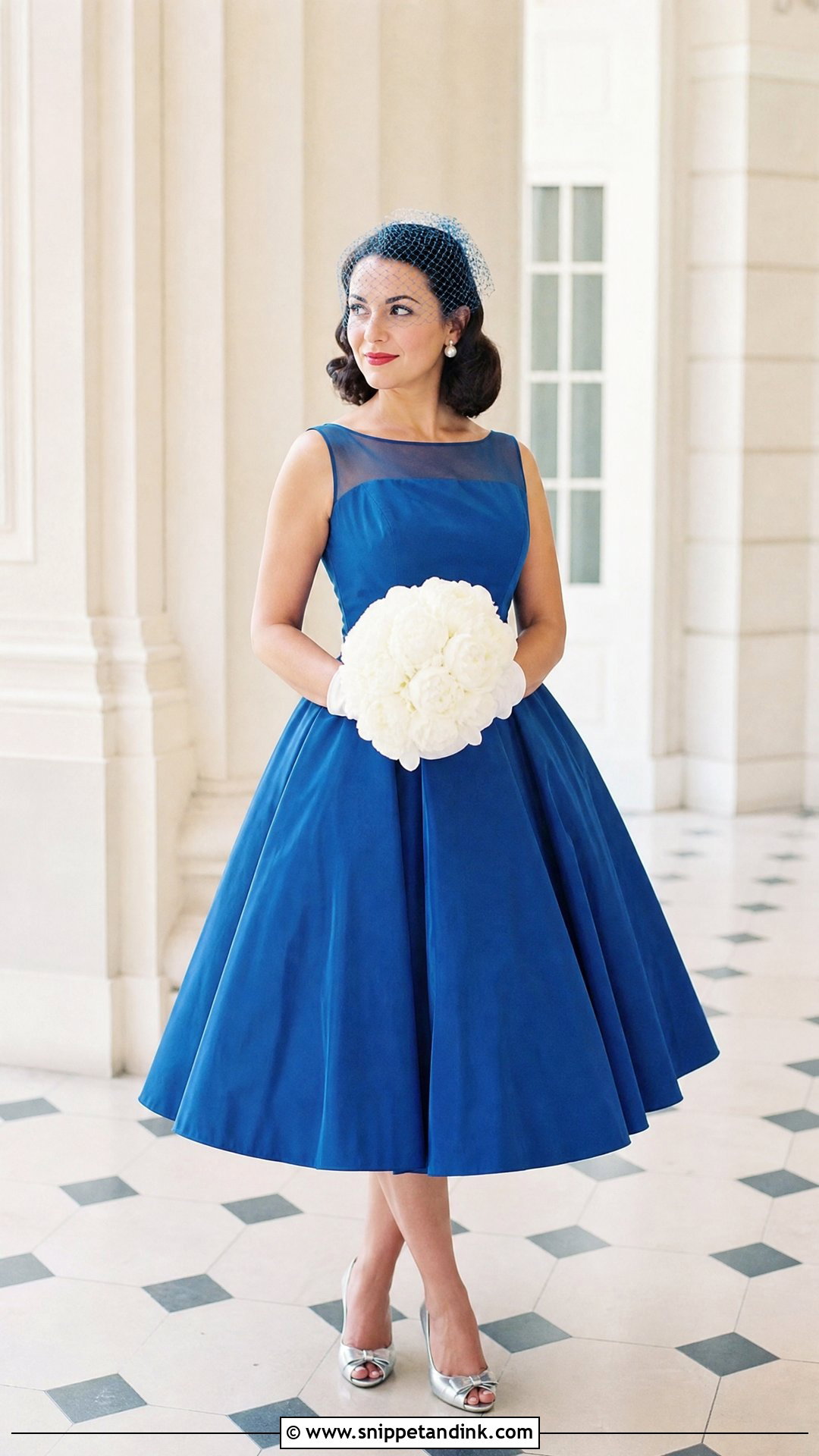 Royal Blue Tea Length Wedding Dress - Snippet and Ink - 20 Royal Blue Wedding Dresses
