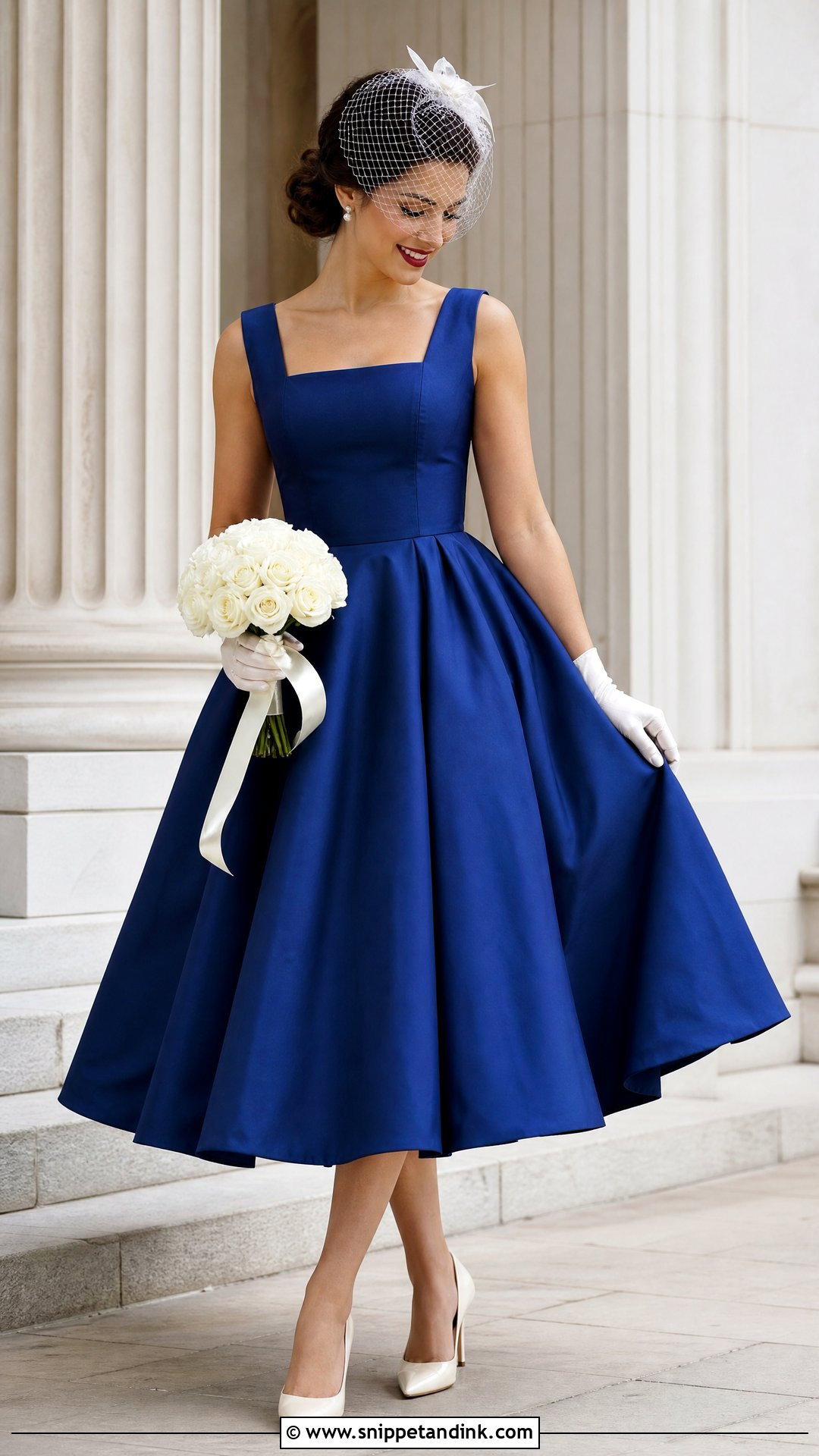Royal Blue Tea Length Wedding Dress - Snippet and Ink - 20 Royal Blue Wedding Dress the Bride Ideas