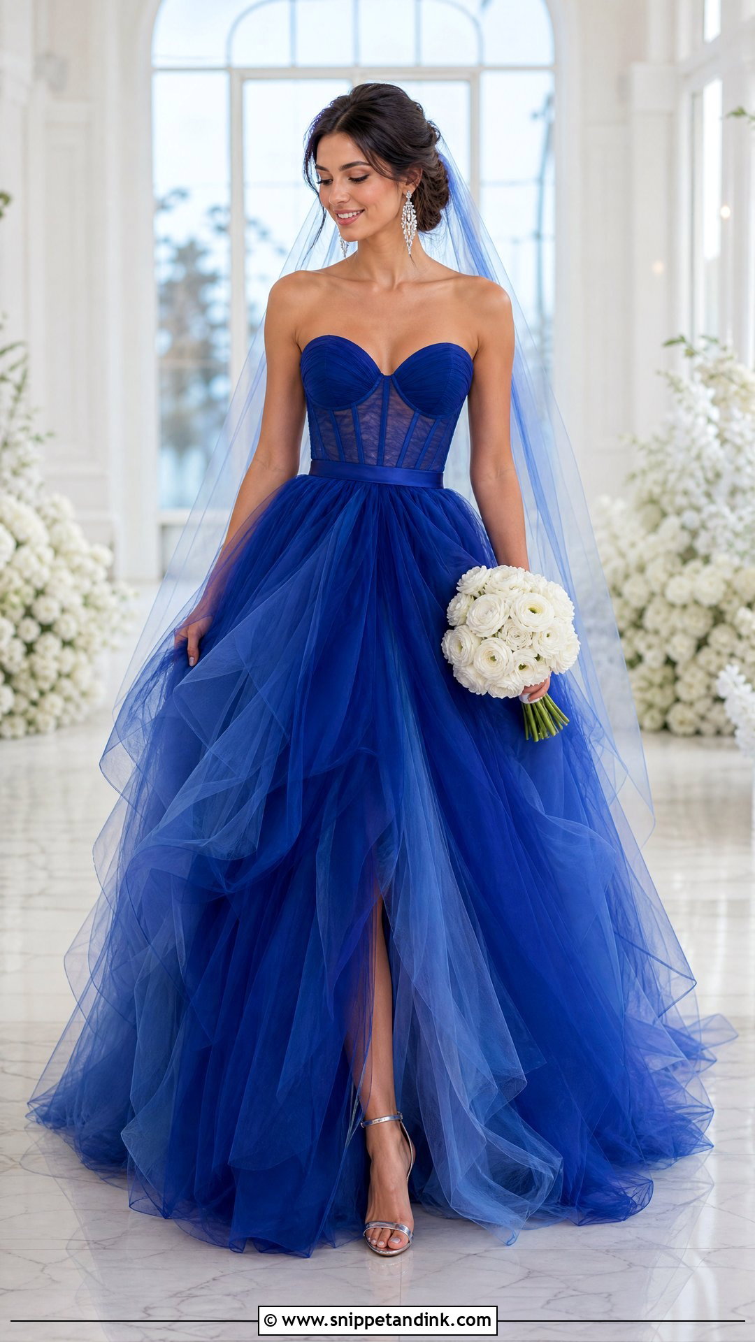Royal Blue Tulle Wedding Dress - Snippet and Ink - 20 Royal Blue Wedding Dresses