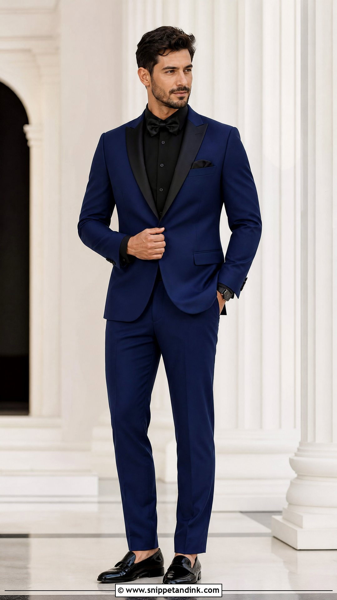 Royal Blue Tuxedo With Black Dress Shirt - Snippet and Ink - 20 Royal Blue Tuxedo Wedding Ideas