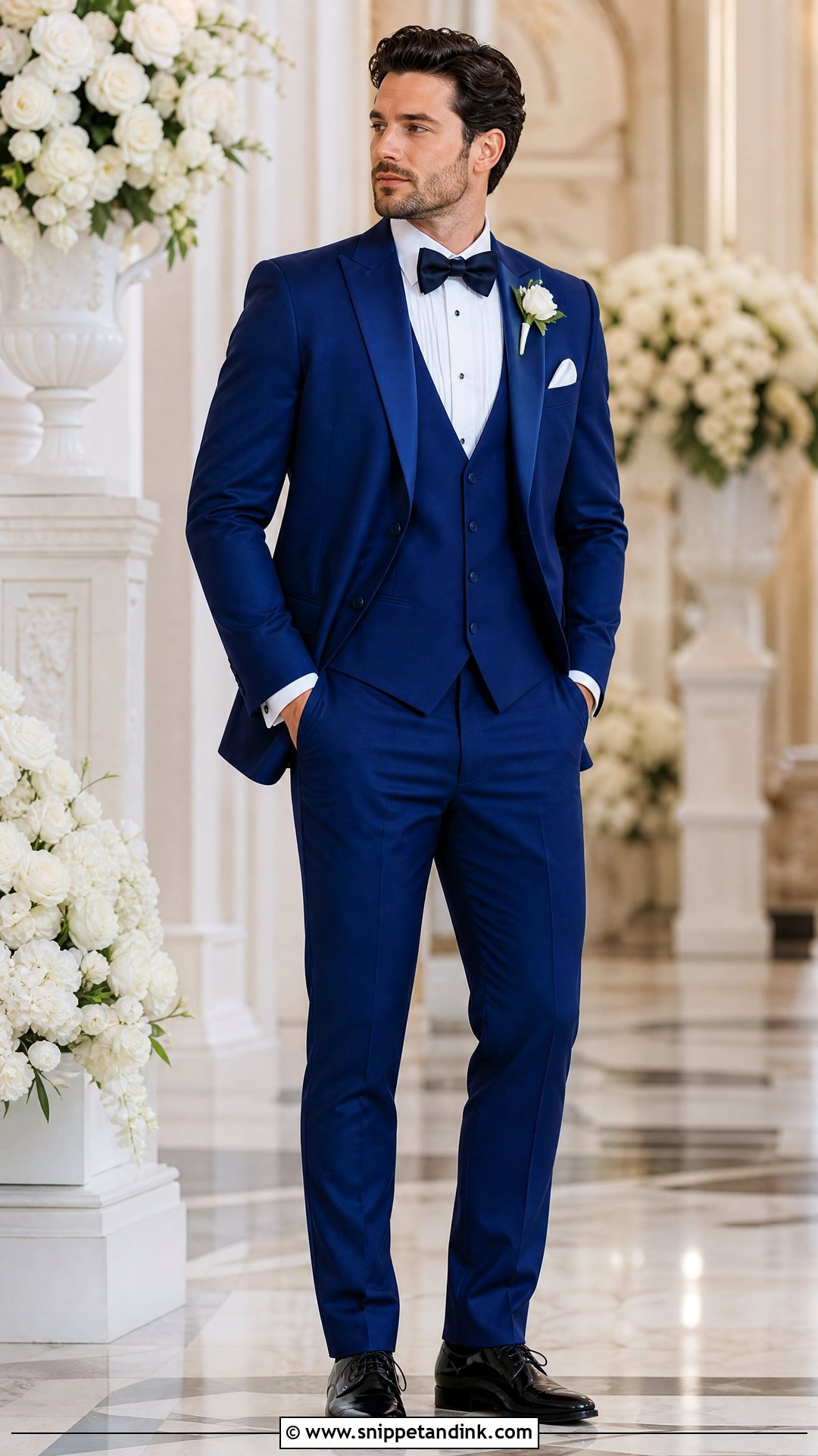 Royal Blue Tuxedo With Royal Blue Vest - Snippet and Ink - 20 Royal Blue Tuxedo Wedding Ideas