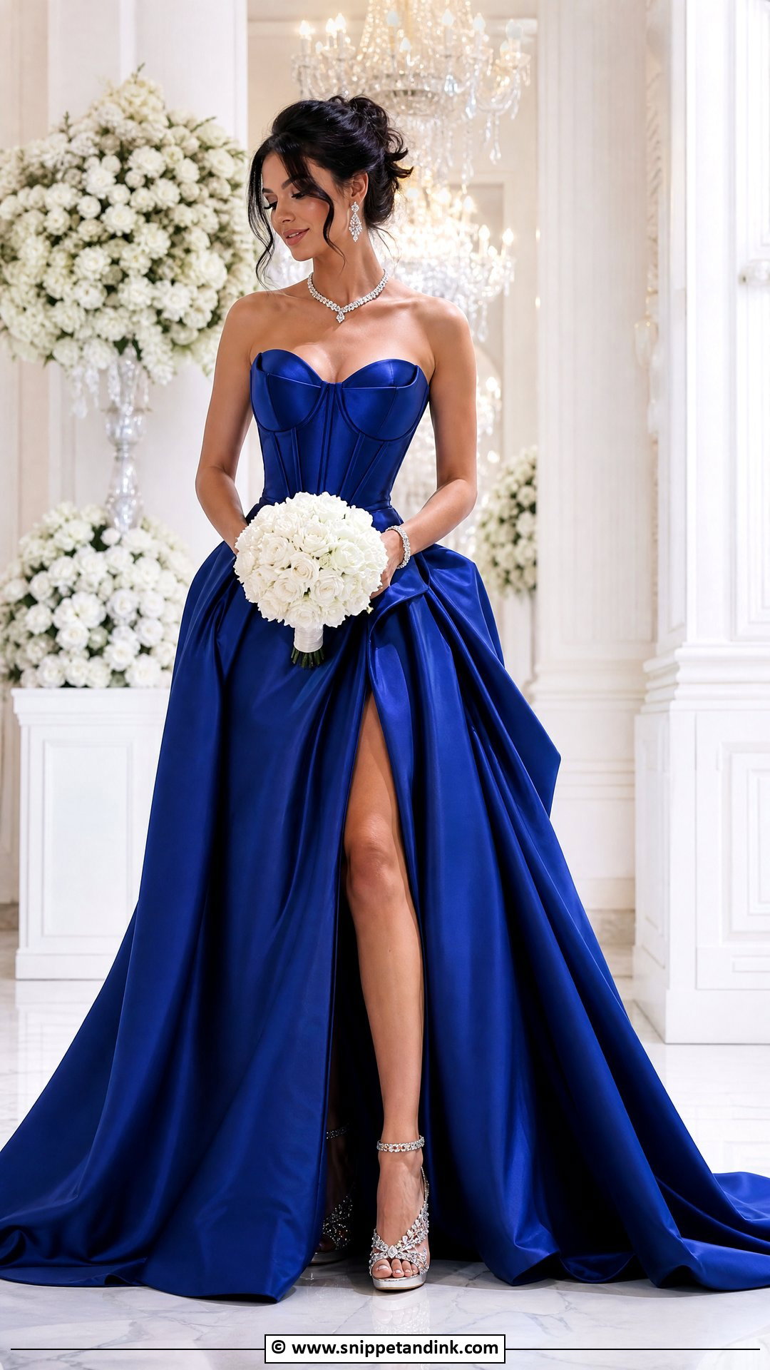 Royal Blue Wedding Dress - Snippet and Ink - 35 Blue Wedding Dress Ideas