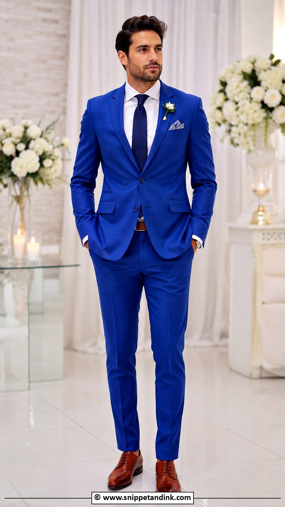 Royal Blue Wedding Suit - Snippet and Ink - 35 Wedding Suit Ideas
