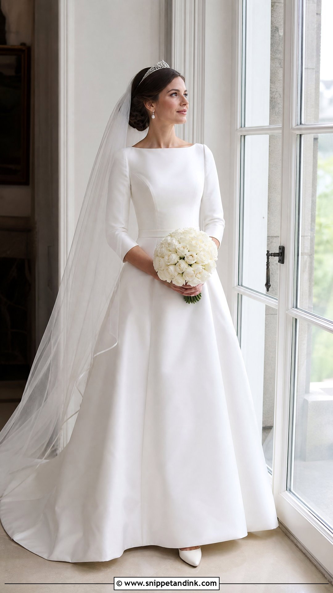 Royal Boat Neck Wedding Dress - Snippet and Ink - 20 Royal Wedding Dress Royalty Ideas