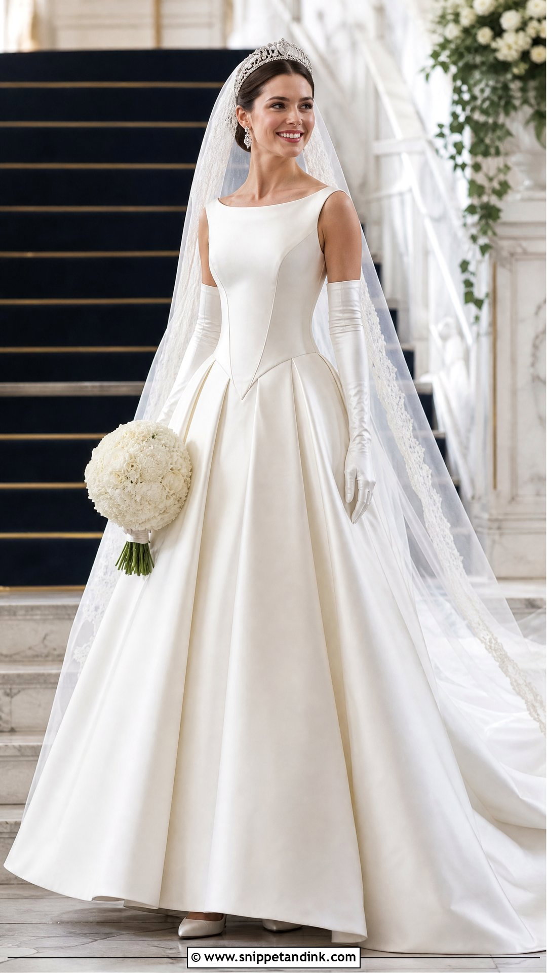 Royal Bride Basque Waist Ball Gown - Snippet and Ink - 20 Royal Bride Look Ideas