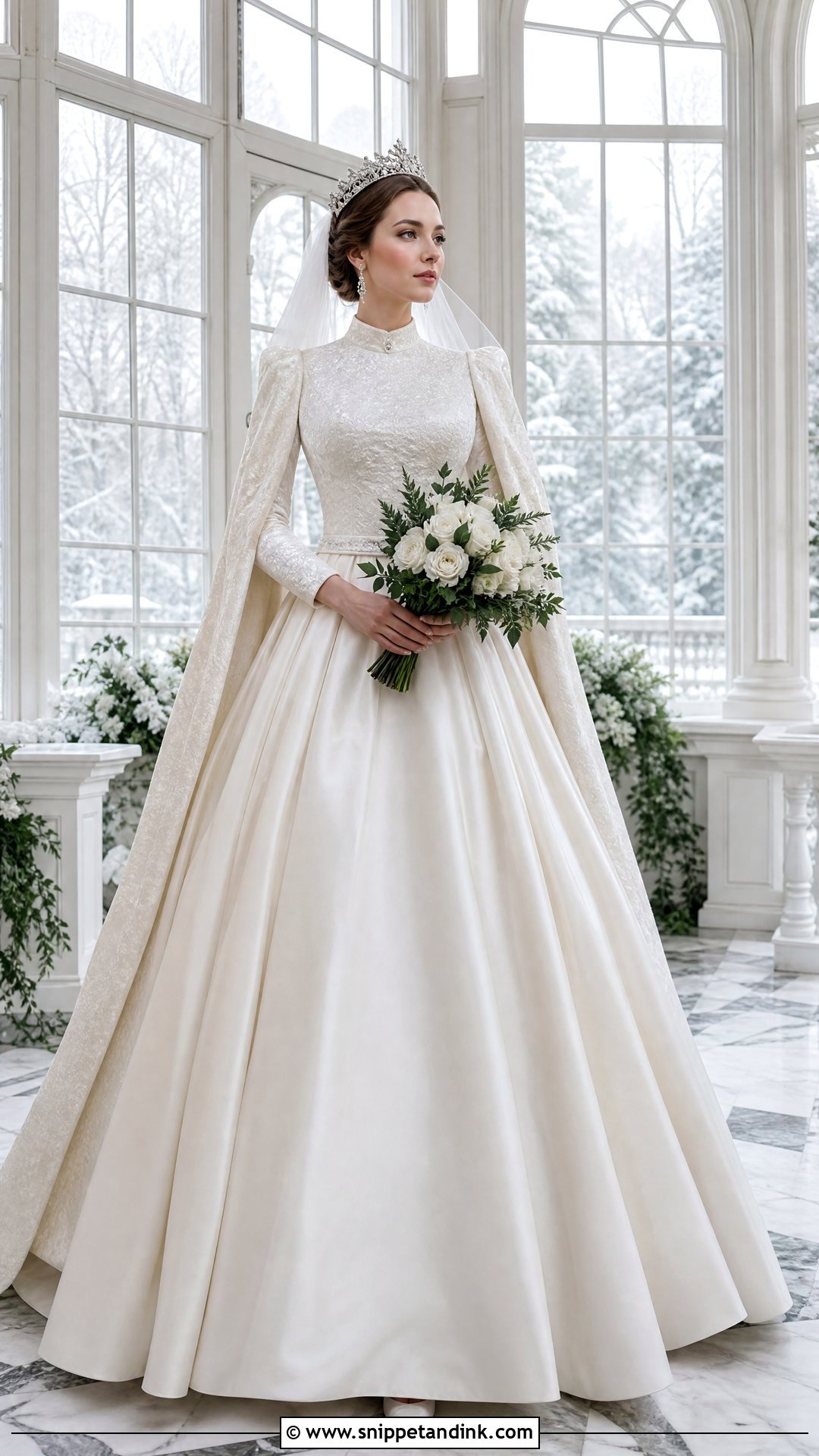 Royal Bride Winter Velvet Wedding Gown - Snippet and Ink - 20 Royal Bride Look Ideas