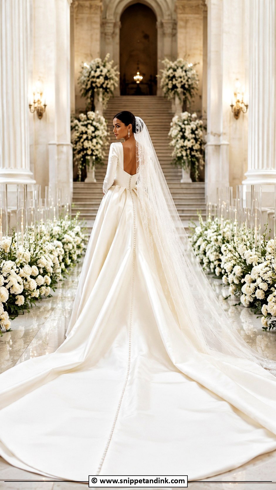 Royal Cathedral Train Wedding Dress - Snippet and Ink - 35 Royal Wedding Dress Ideas
