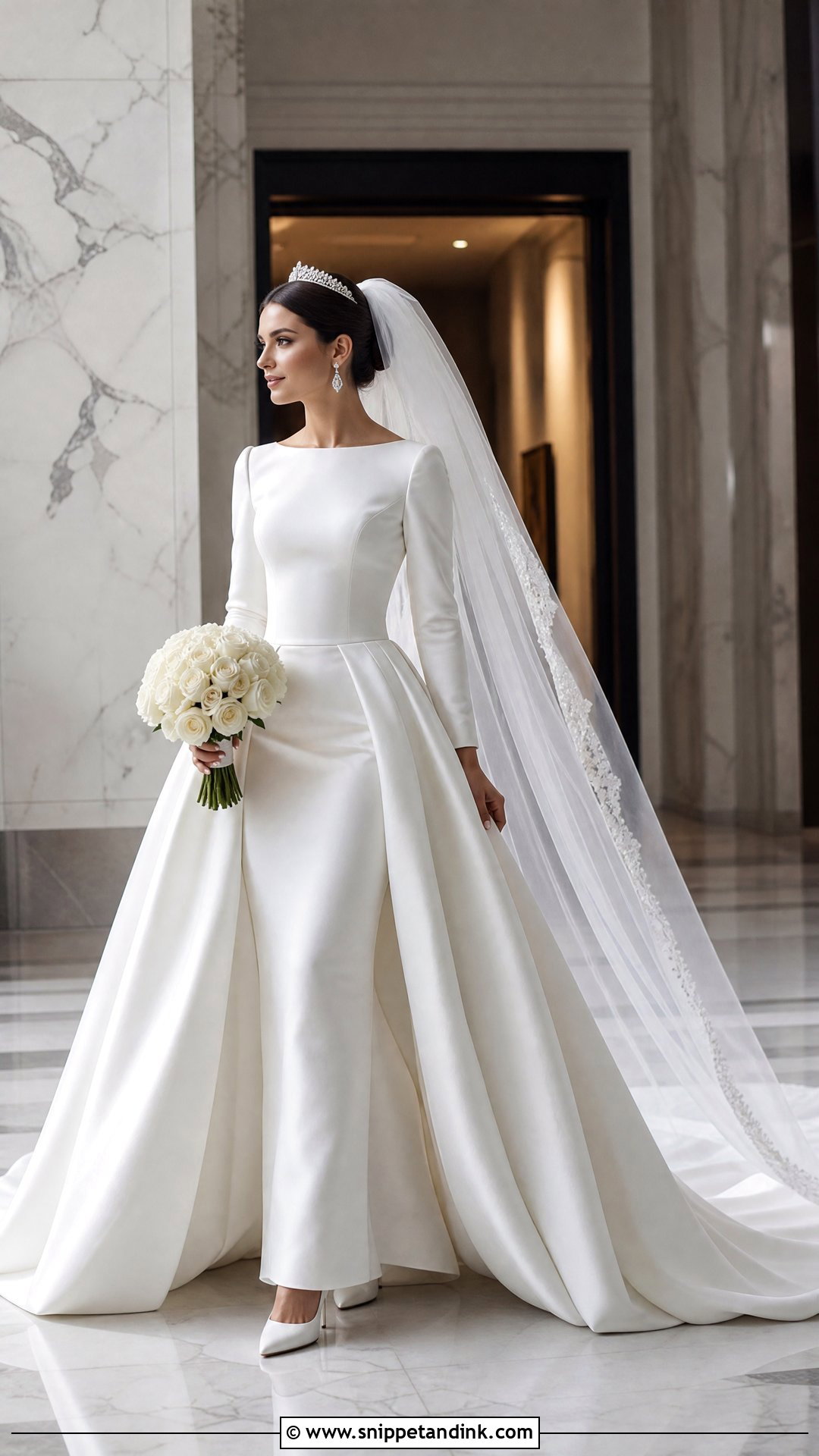 Royal Detachable Overskirt Wedding Dress - Snippet and Ink - 20 Royal Wedding Dress Royalty Ideas
