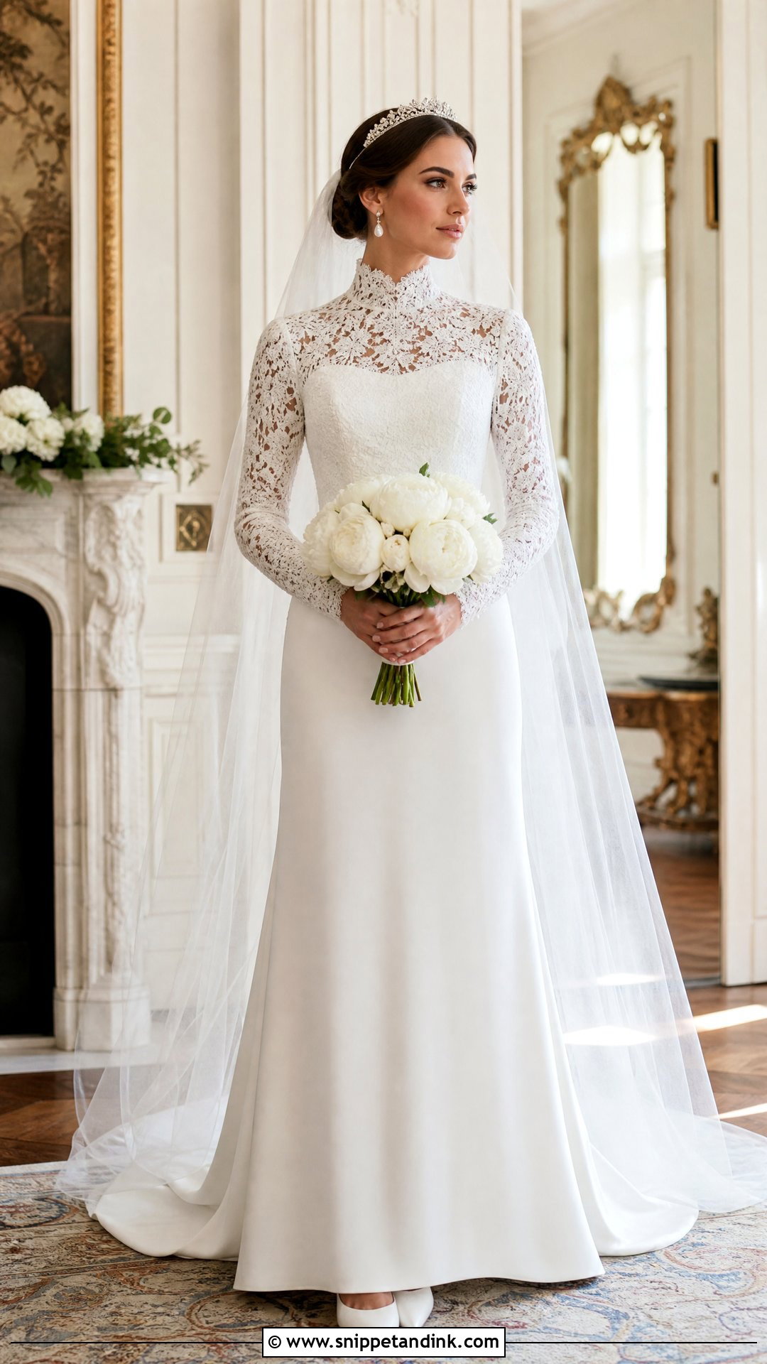 Royal High Neck Wedding Dress - Snippet and Ink - 20 Royal Wedding Dress Royalty Ideas