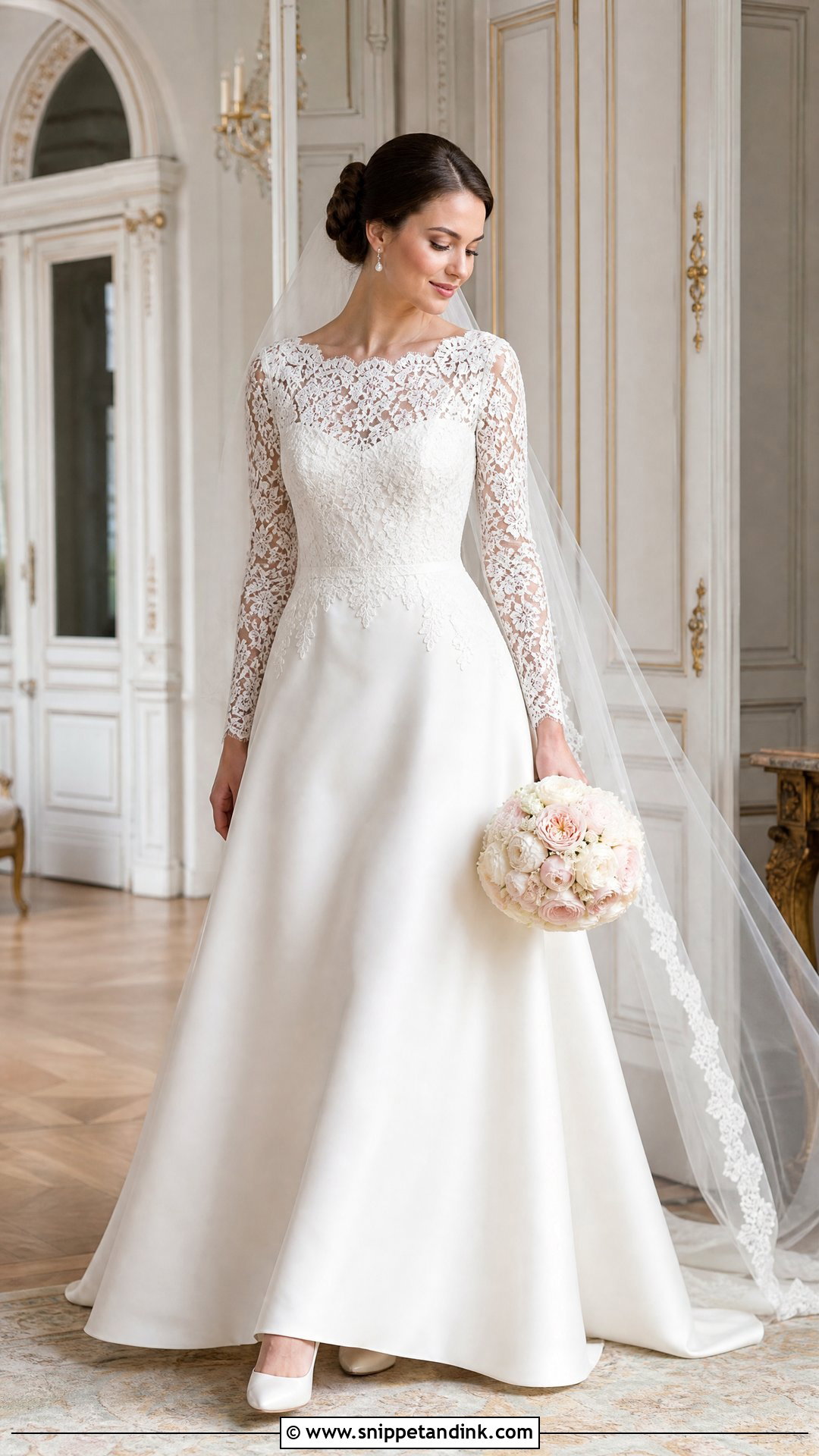 Royal Lace Sleeve Wedding Dress - Snippet and Ink - 20 Royal Wedding Dress Royalty Ideas
