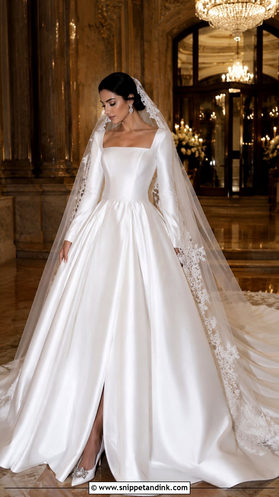 Royal Long Sleeve Ball Gown Wedding Dress - Snippet and Ink - 25 Long Sleeve Ball Gown Wedding Dress Ideas
