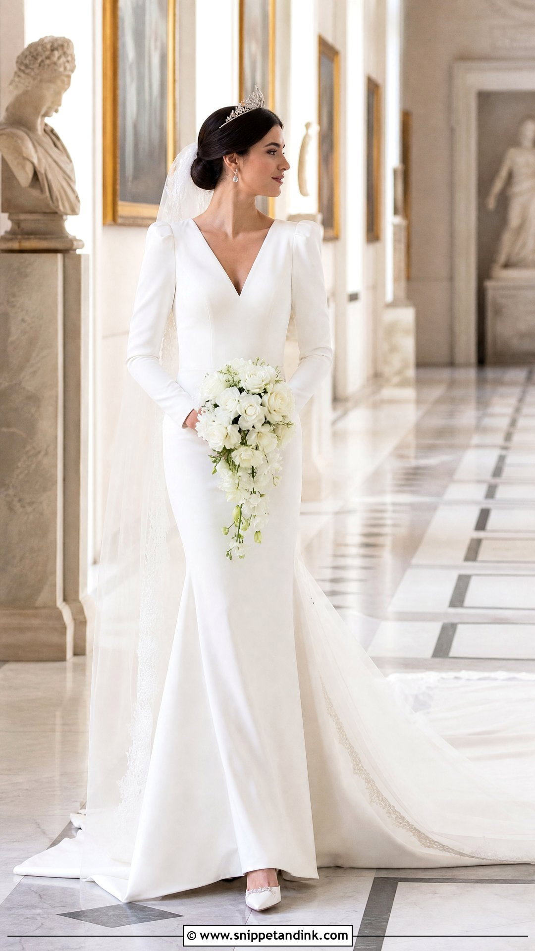 Royal Long Sleeve Trumpet Wedding Dress - Snippet and Ink - 20 Royal Wedding Dress Royalty Ideas