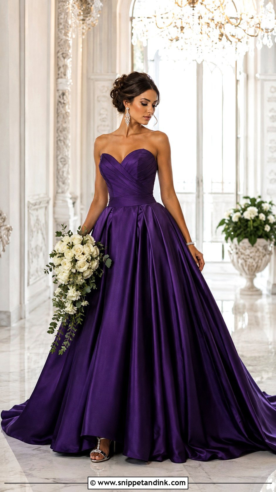Royal Purple Ball Gown Wedding Dress - Snippet and Ink - 25 Purple Wedding Gown Ideas