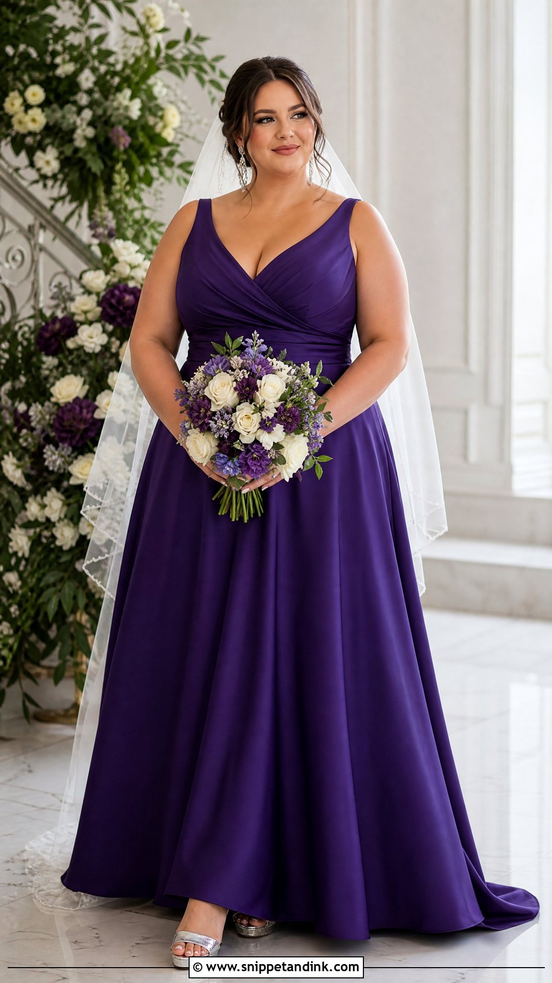 Royal Purple Plus Size Wedding Dress - Snippet and Ink - 20 Royal Purple Wedding Dress Ideas