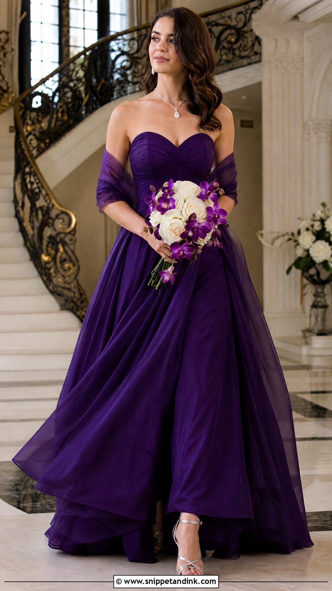 Royal Purple Sweetheart Wedding Dress - Snippet and Ink - 20 Royal Purple Wedding Dress Ideas