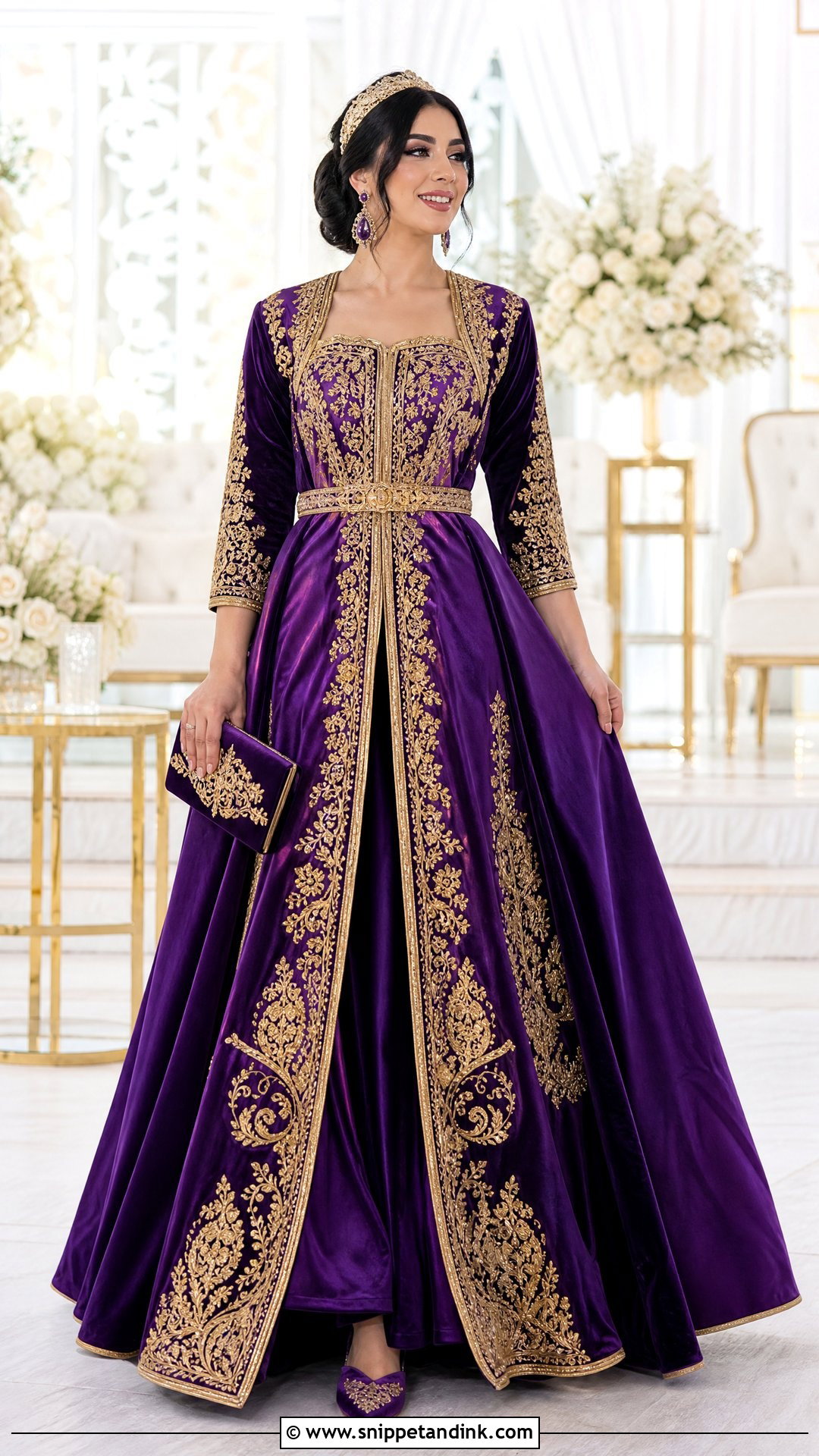 Royal Purple Tunisian Wedding Dress - Snippet and Ink - 20 Tunisian Wedding Dress Ideas
