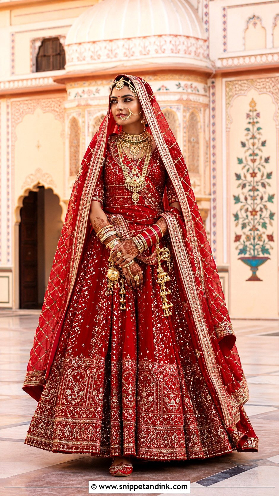 Royal Red Rajput Bridal Poshak - Snippet and Ink - 20 Royal Rajput Bride Ideas