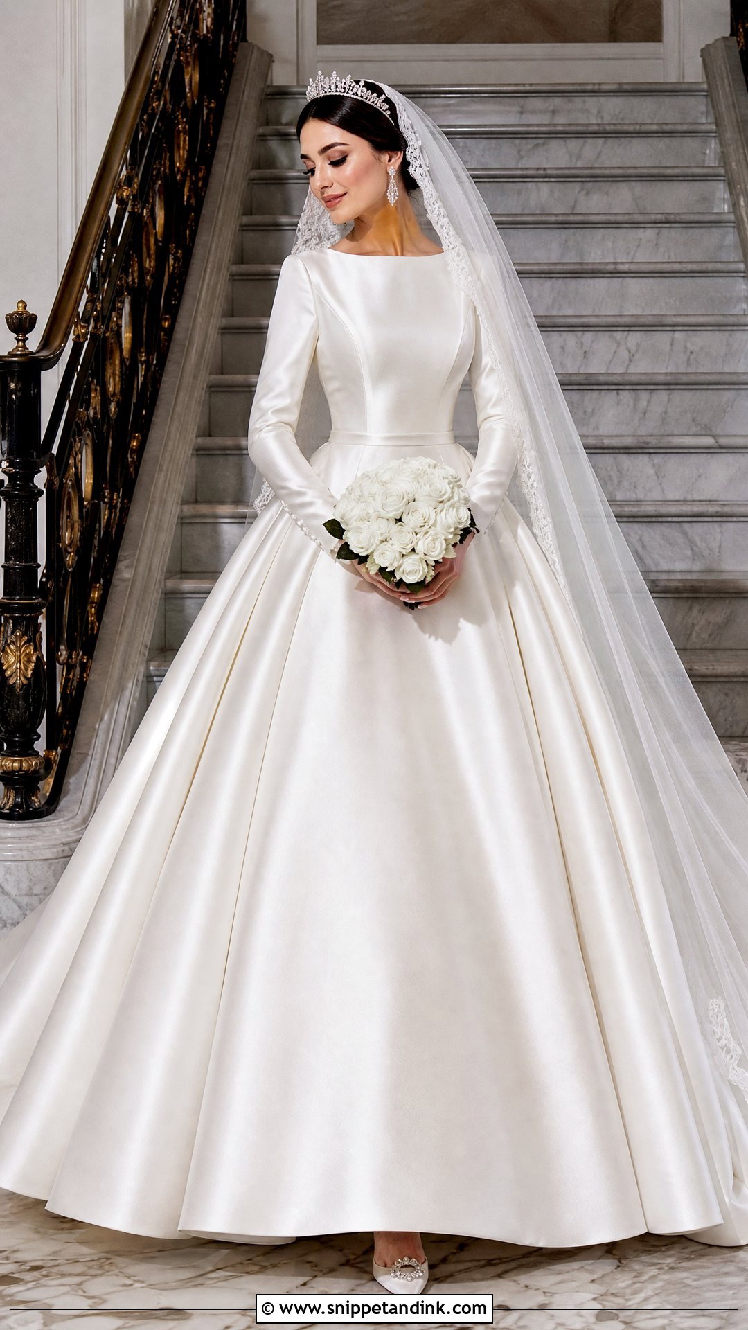 Royal Satin Ball Gown Wedding Dress - Snippet and Ink - 20 Royal Wedding Dress Royalty Ideas