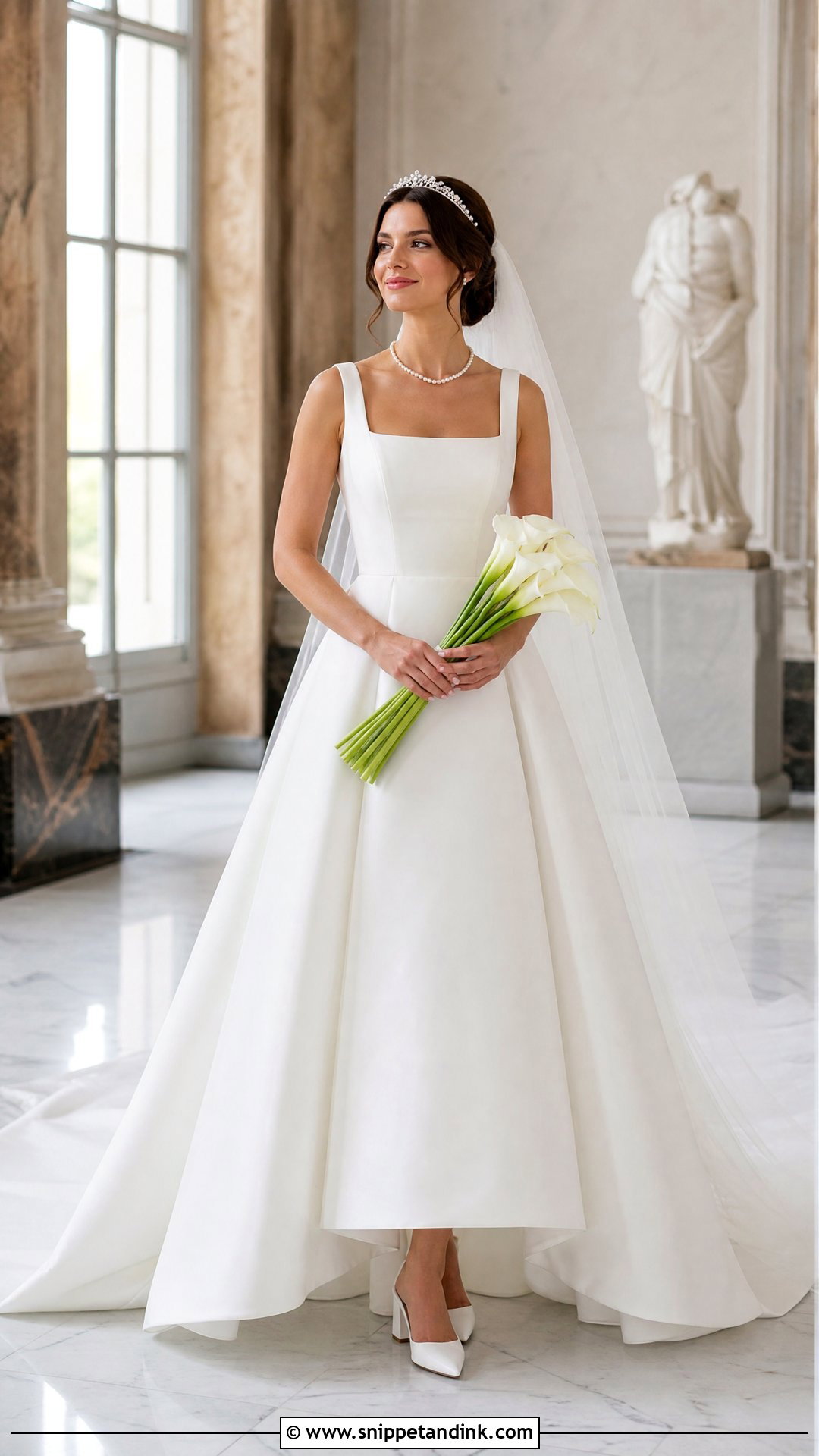 Royal Square Neck Wedding Dress - Snippet and Ink - 20 Royal Wedding Dress Royalty Ideas