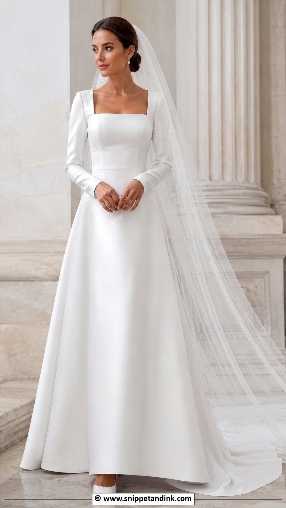 Royal Square Neck Wedding Dress - Snippet and Ink - 35 Royal Wedding Dress Ideas
