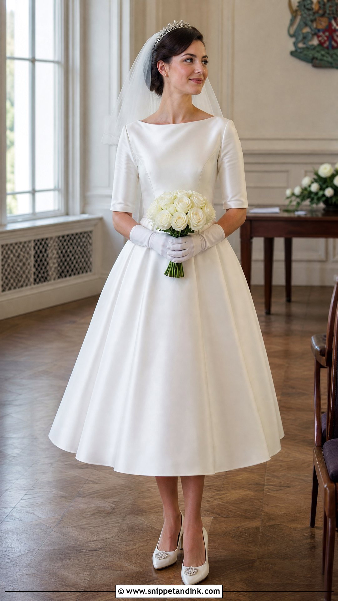 Royal Tea Length Wedding Dress - Snippet and Ink - 20 Royal Wedding Dress Royalty Ideas