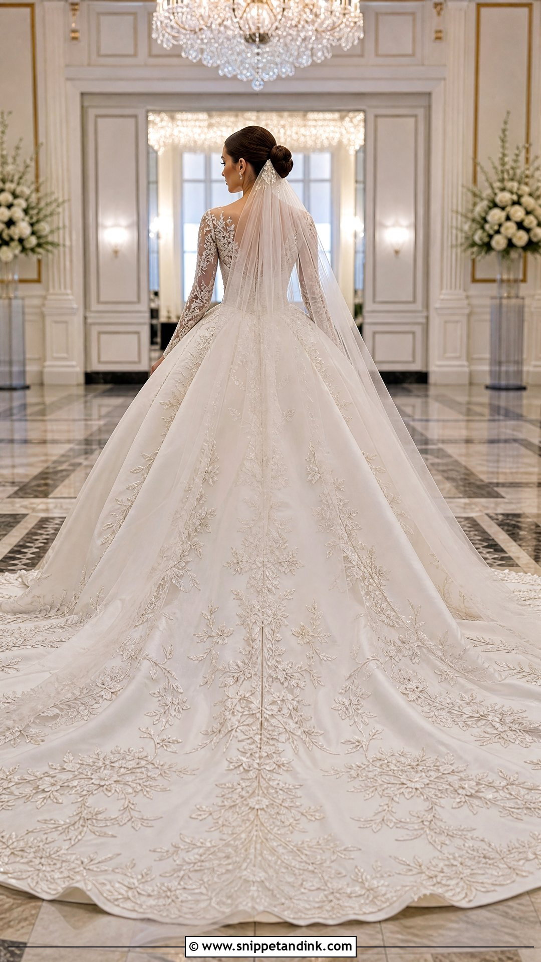 Royal Train Embroidered Wedding Dress - Snippet and Ink - 20 Zuhair Murad Bridal Elie Saab Wedding Dresses