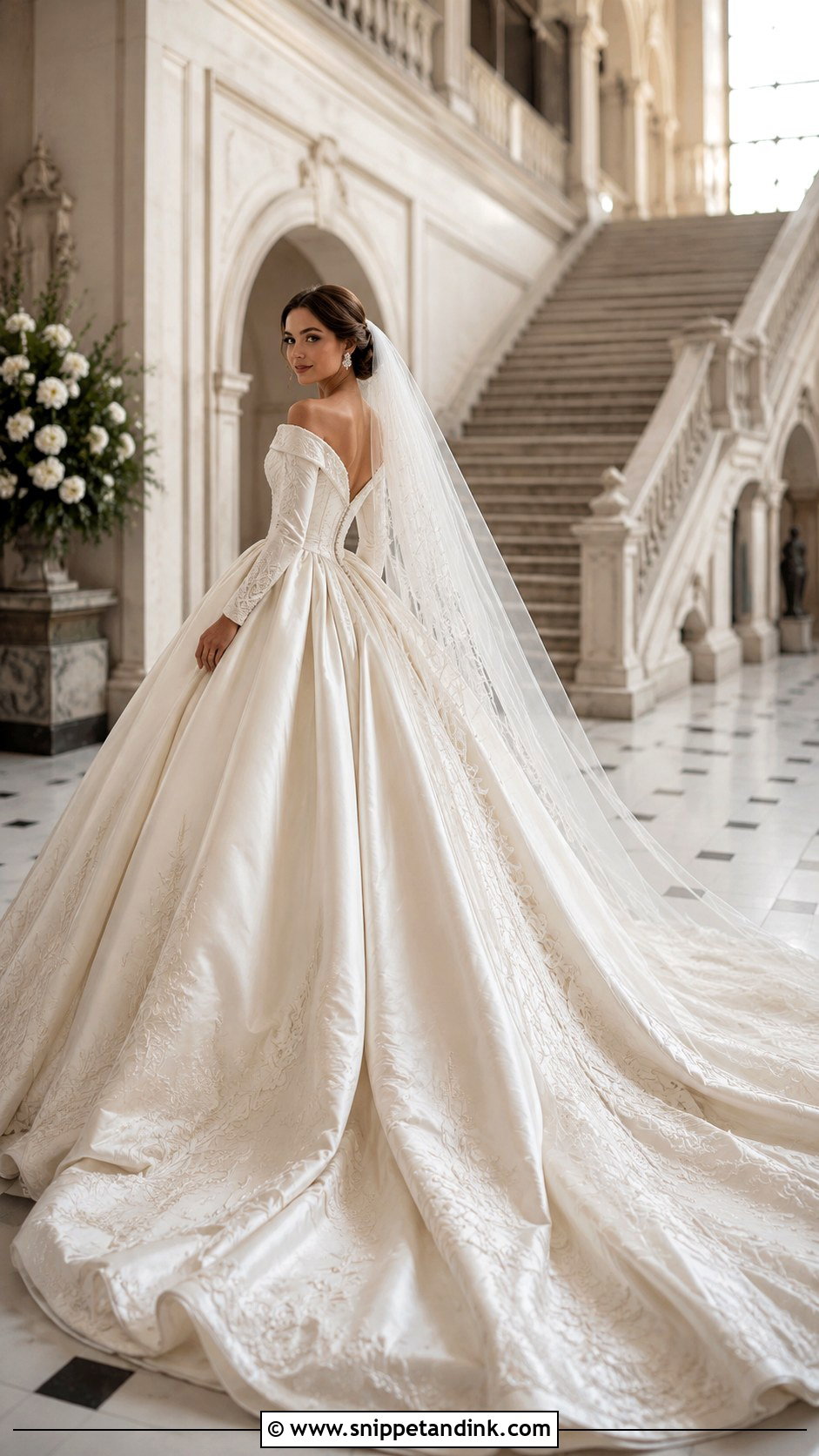 Royal Train Princess Gown Wedding Dress - Snippet and Ink - 25 Princess Gown Wedding Dress Ideas