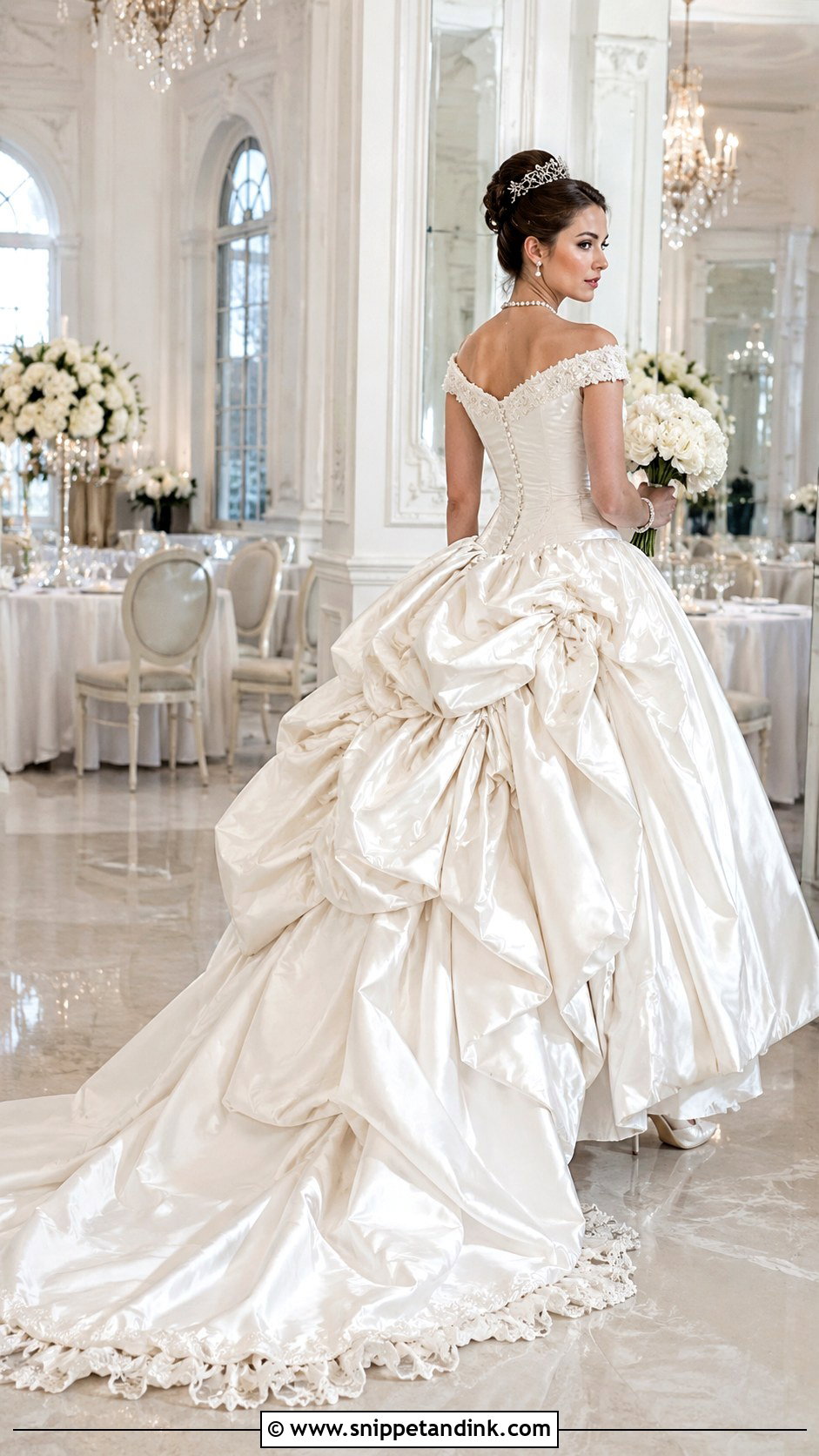 Royal Victorian Wedding Dress Bustle - Snippet and Ink - 20 DIY Wedding Dress Bustle Ideas