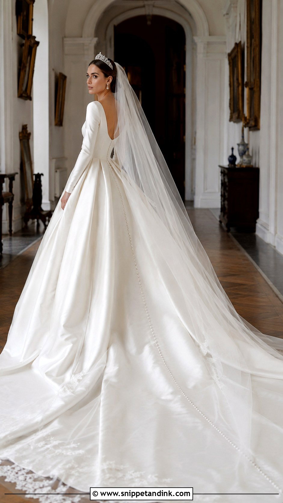 Royal Wedding Dress With Extra Long Train - Snippet and Ink - 20 Most Expensive Wedding Dress Ideas