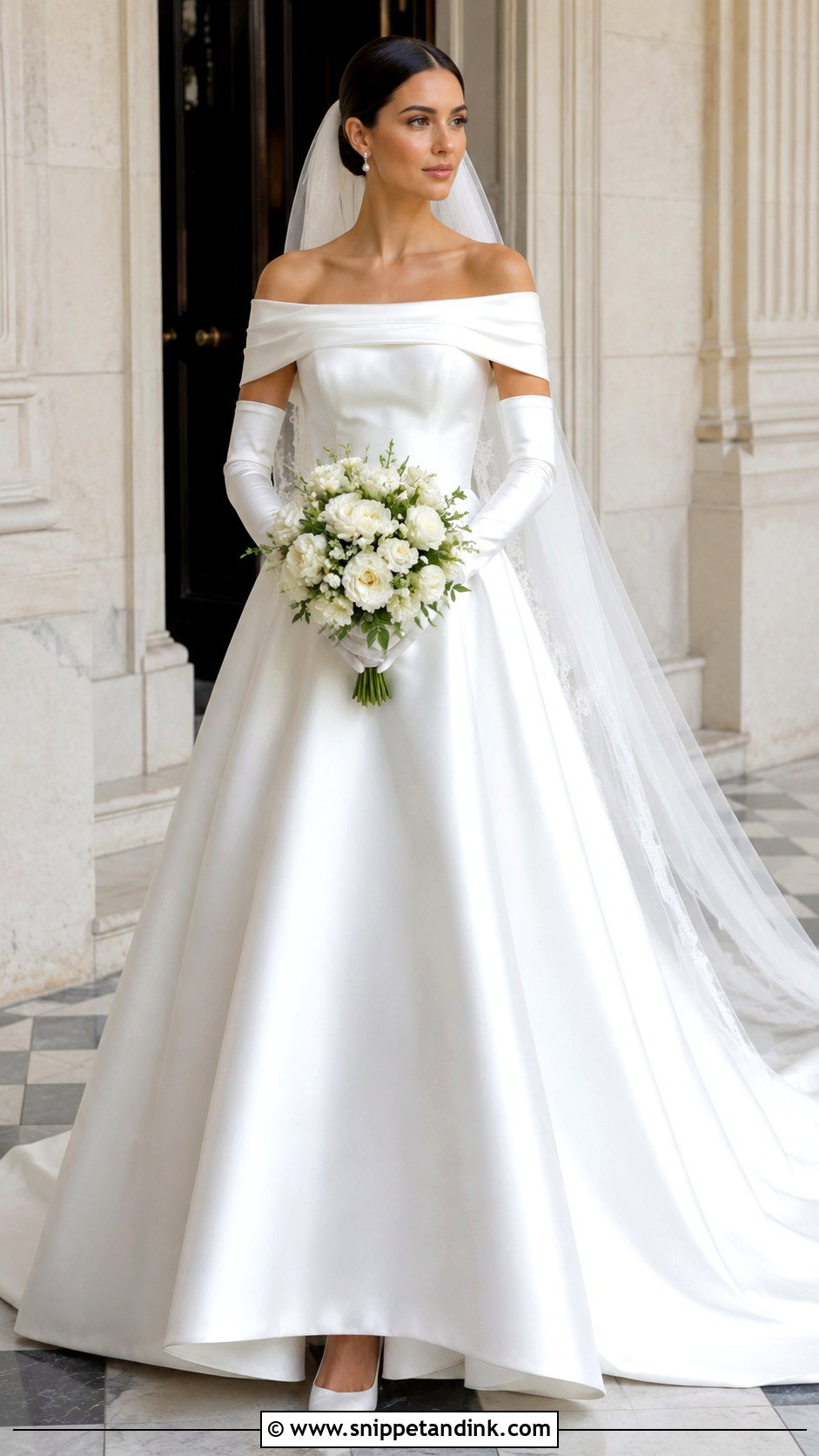 Royal Wedding Dress With Gloves - Snippet and Ink - 25 Royalty Wedding Dress Ideas