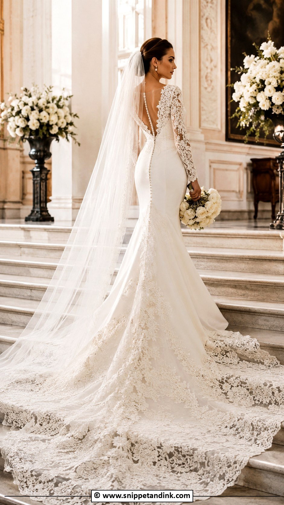 Royal Wedding Dress With Lace Train - Snippet and Ink - 35 Royal Wedding Dress Ideas