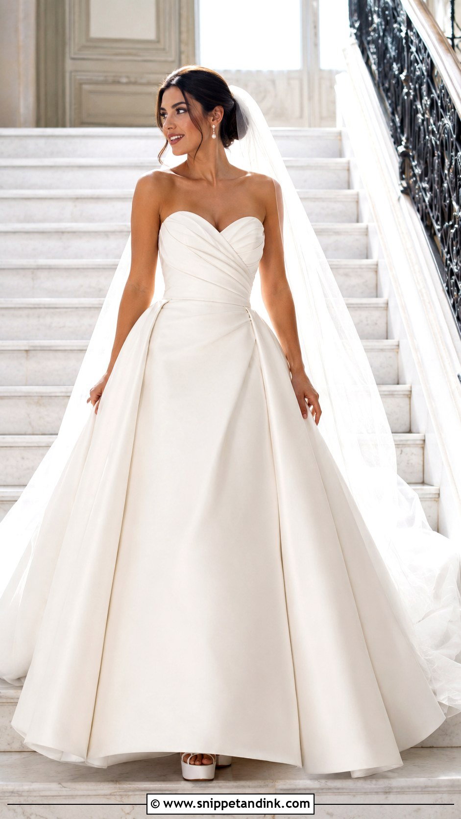 Ruched Bodice Ball Gown Wedding Dress - Snippet and Ink - 20 Bodice Wedding Dress Ideas