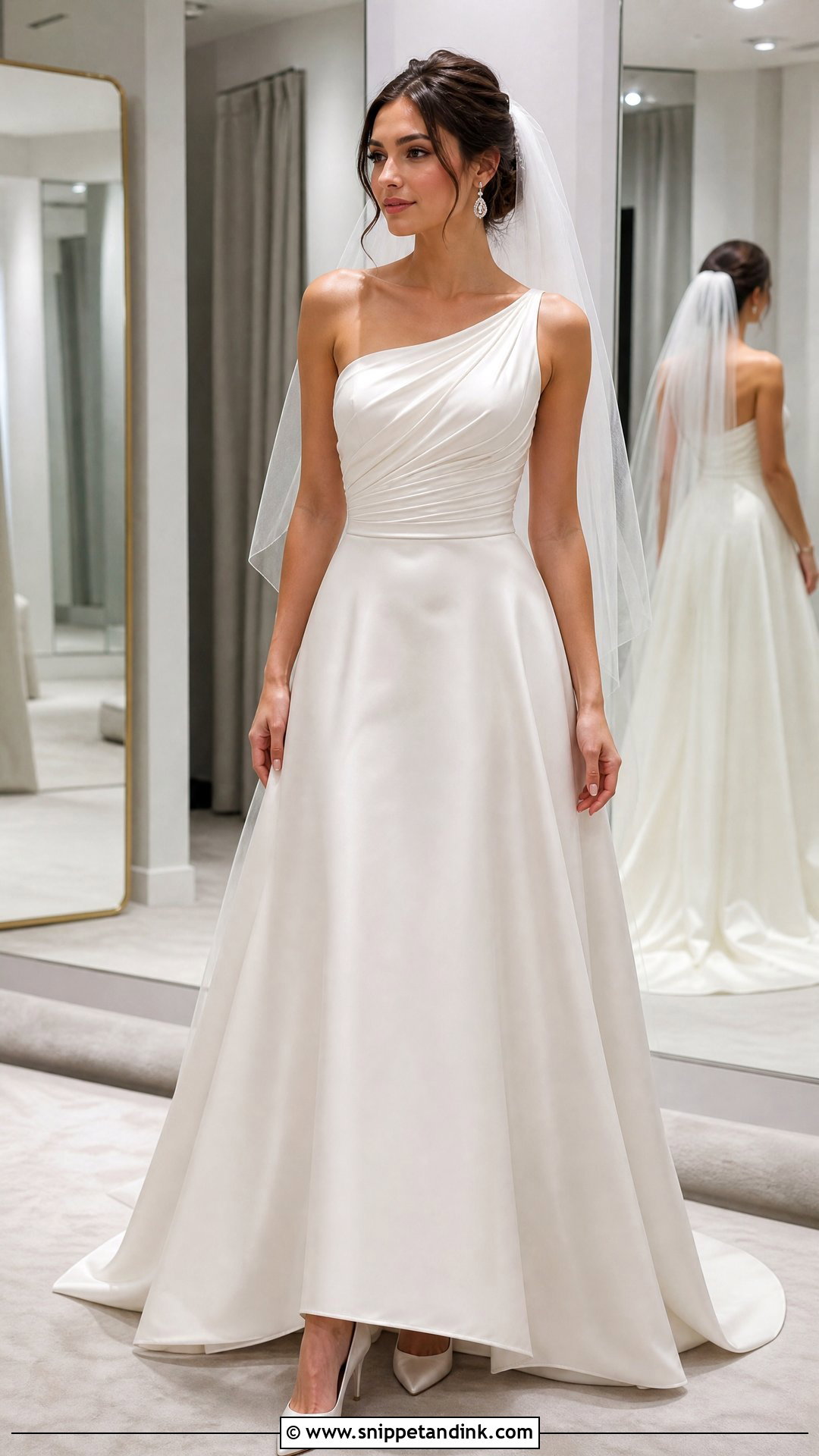 Ruched Bodice Wedding Dress - Snippet and Ink - 20 Small Bust Wedding Dresses