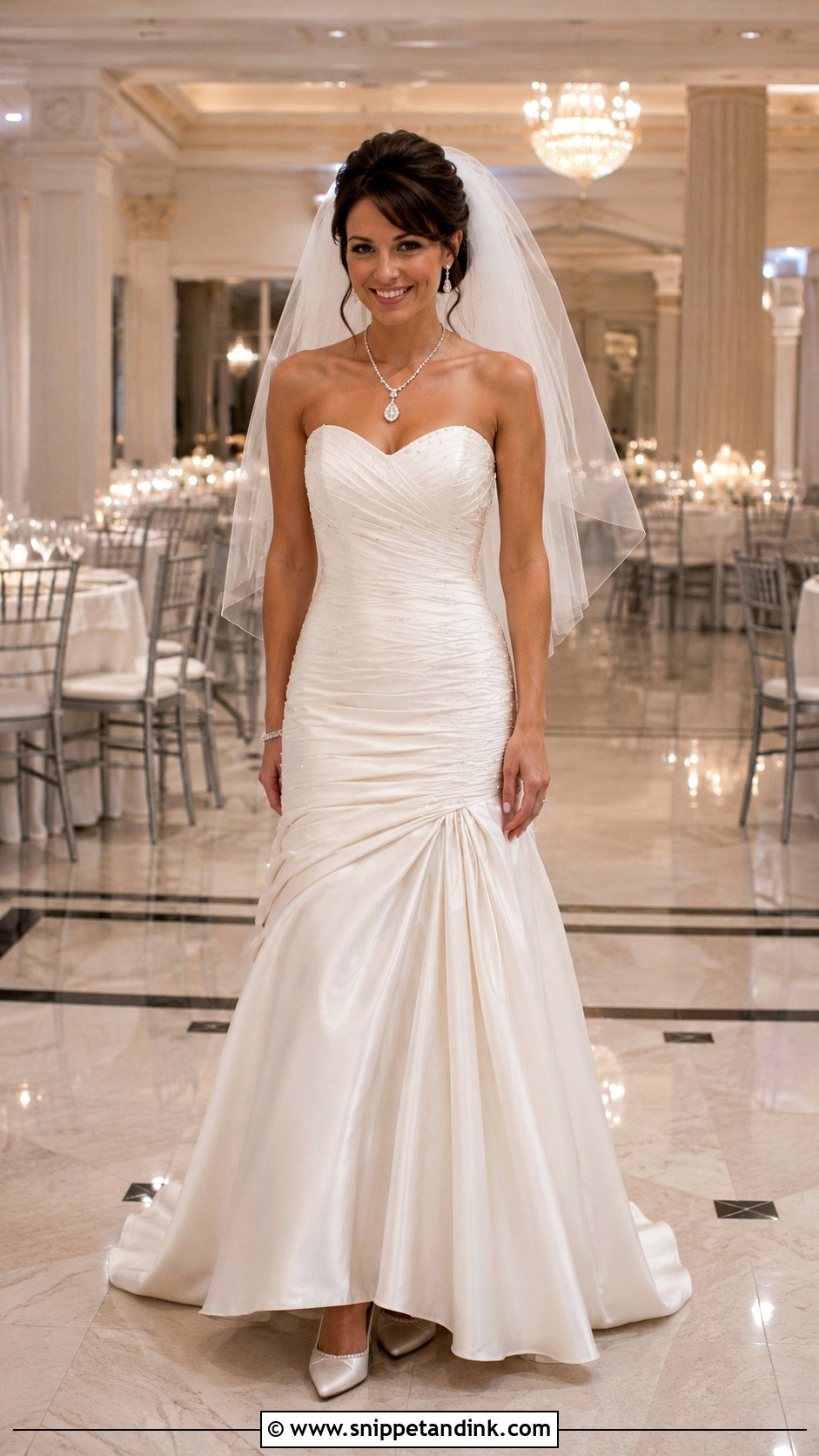 Ruched Drop Waist Wedding Dress - Snippet and Ink - 20 2000s Wedding Dresses