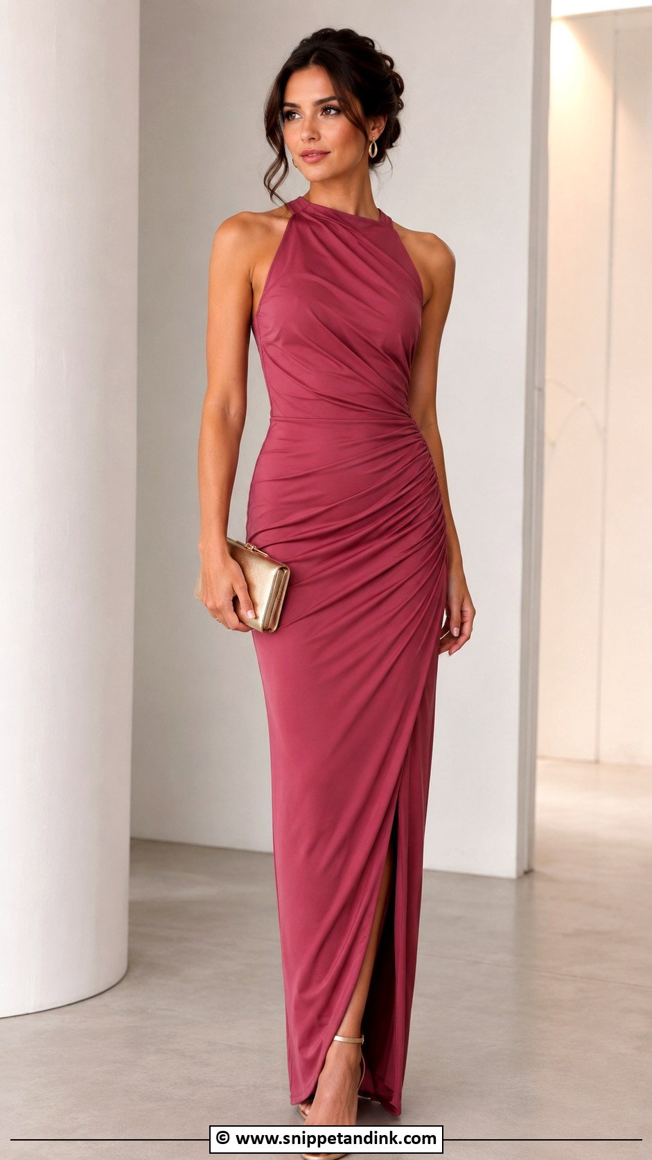 Ruched Gown Design - Snippet and Ink - 35 Trending Gown Designs
