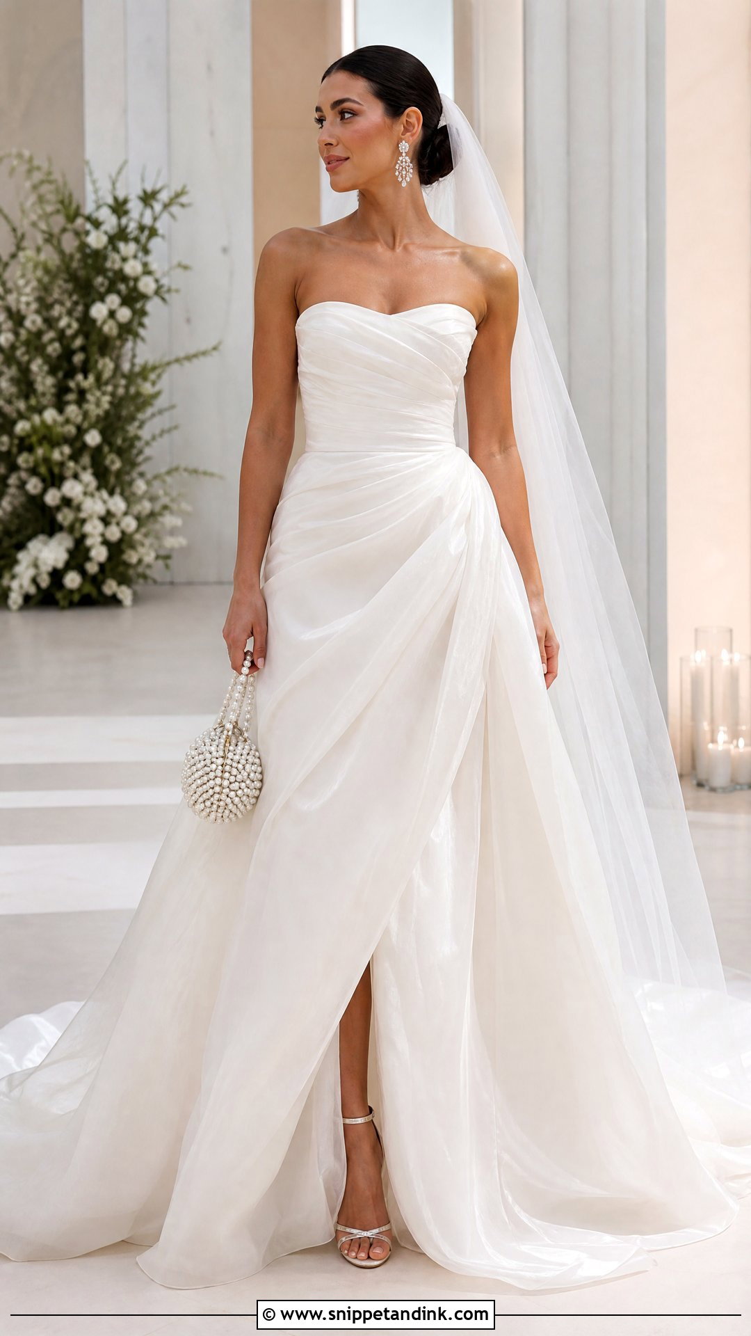 Ruched Organza Wedding Gown - Snippet and Ink - 20 Organza Bridal Ideas