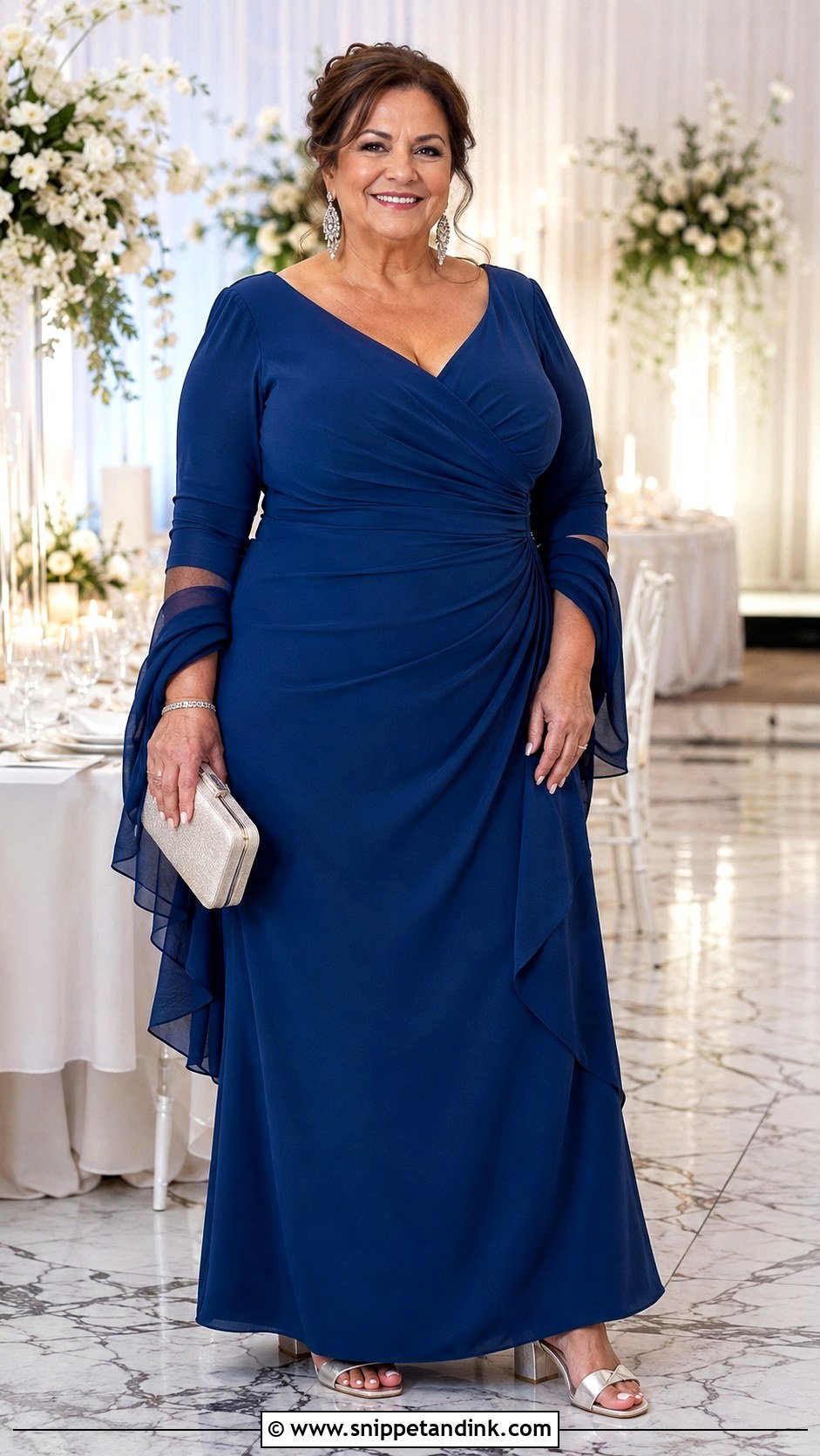 Ruched Plus Size Mother of the Groom Dress - Snippet and Ink - 20 Moms Dresses for Weddings