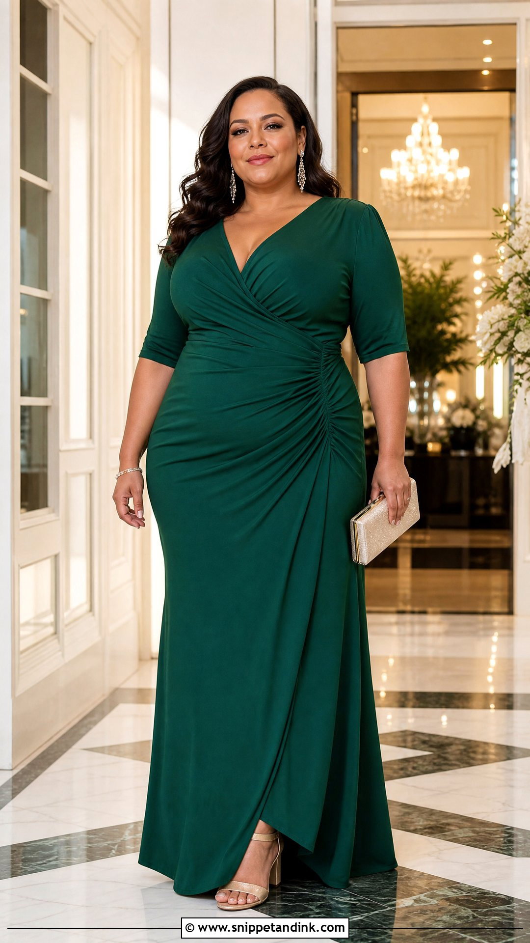 Ruched Plus Size Principal Sponsor Gown - Snippet and Ink - 20 Principal Sponsor Gown Style Ideas