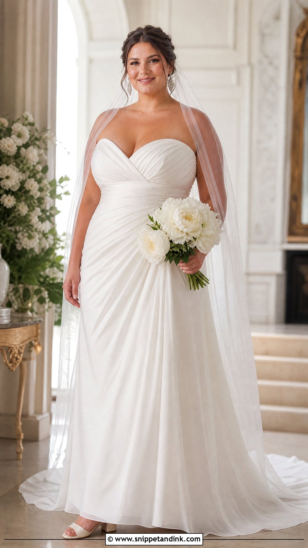 Ruched Silk Chiffon Wedding Dress - Snippet and Ink - 20 Silk Chiffon Wedding Dress Ideas