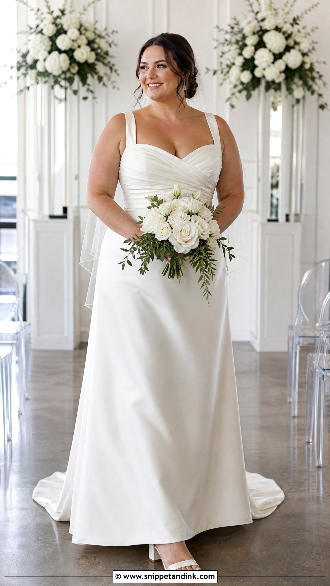 Ruched Top And A Line Wedding Skirt - Snippet and Ink - 20 Two Piece Wedding Dresses