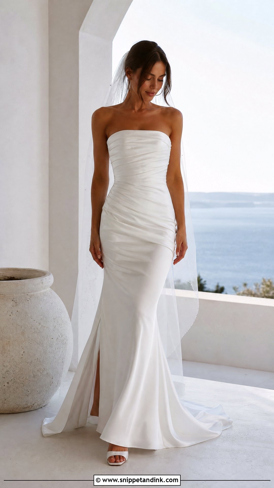 Ruched Tube Wedding Gown - Snippet and Ink - 20 Tube Wedding Gown Ideas
