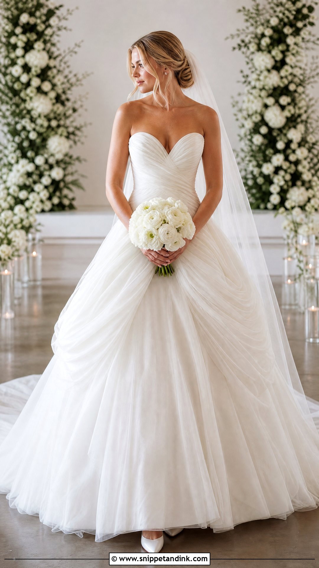 Ruched Tulle Vera Wang Ball Gown - Snippet and Ink - 20 Vera Wang Wedding Dress Ball Gown Ideas